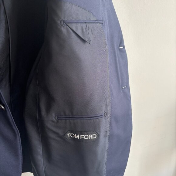 Tom Ford Peak Lapel O Connor Navy Sport Coat/ Blazer, Surgeon's Cuffs - 38 - Picture 11 of 15